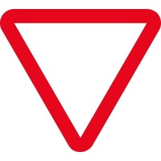 Señal Vial 700X700Mm Metalica Ceda El Paso V11061