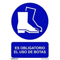 Señal 210X300Mm Pvc Uso Obligatorio  Botas Rd20005