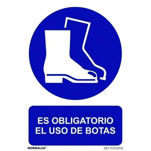 Señal 210X300Mm Pvc Uso Obligatorio  Botas Rd20005