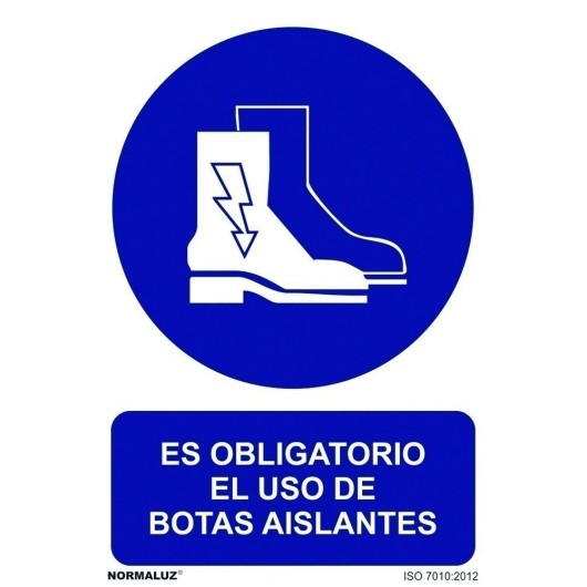 Señal 210X300Mm Pvc Uso Obligatorio  Botas Aislantes Rd20006