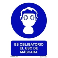 Señal 210X300Mm Pvc Uso Obligatorio  Mascara Rd20007