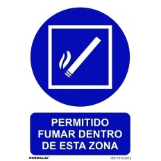 Señal 210X300Mm Pvc Zona Para Fumar Rd20011
