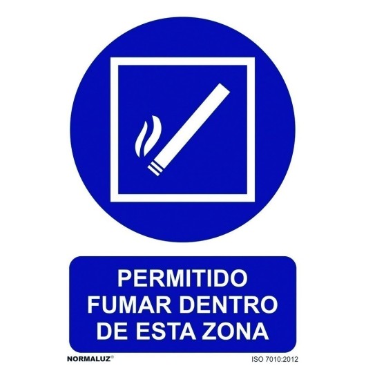Señal 210X300Mm Pvc Zona Para Fumar Rd20011
