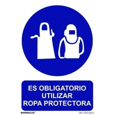 Señal 210X300Mm Pvc Uso Obligatorio  Ropa Protectora Rd20023