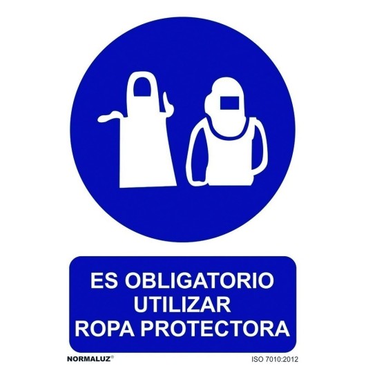 Señal 210X300Mm Pvc Uso Obligatorio  Ropa Protectora Rd20023