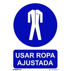 Señal 210X300Mm Pvc Uso Obligatorio  Ropa Ajustada Rd20025