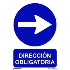 Señal 210X300Mm Pvc Direccion Obligatoria Derecha Rd20029
