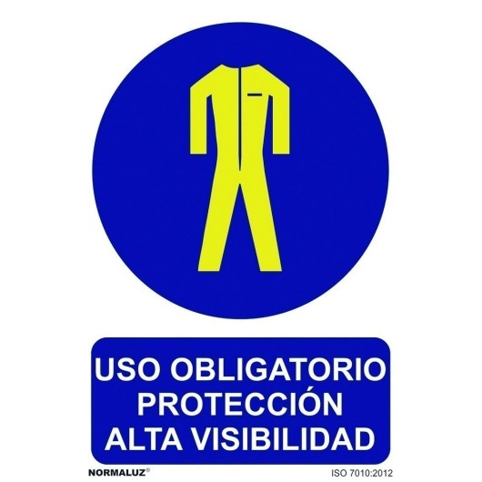Señal 210X300Mm Pvc Obligatorio Proteccion  Alta Vi. Rd20070