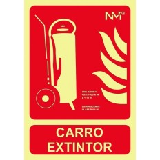 Señal 210X300Mm Pvc Lumi  Carro Extintor Rd00107