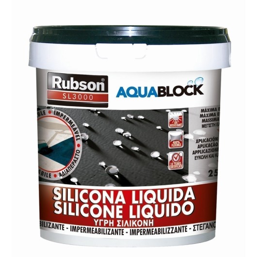 Silicona Liquida Aquablock  25 Kg Negro