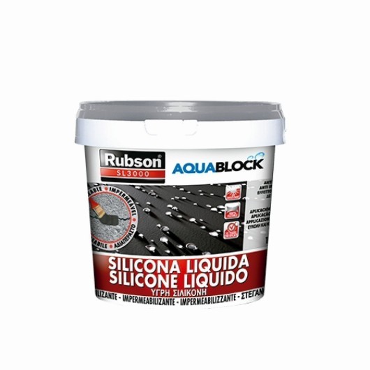 Silicona Liquida Aquablock 1 Kg Gris