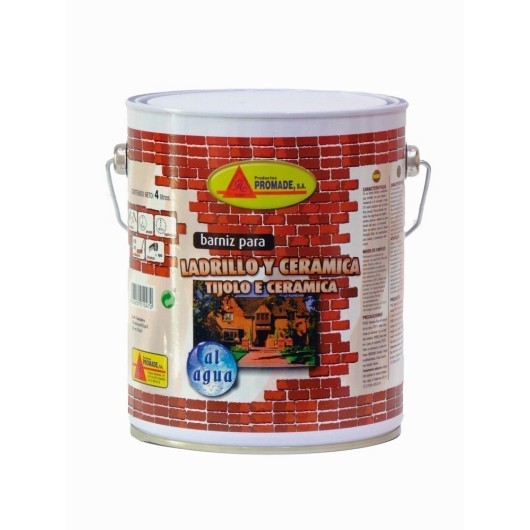 Barniz Ladrillo Ceramica Al Agua 4 Lt Abla104 Promade