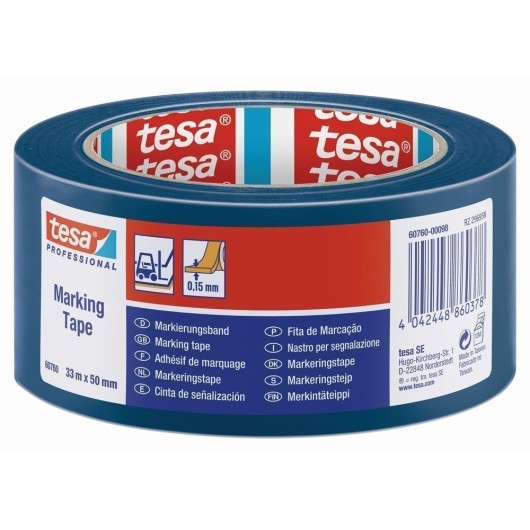 Tesa® 60760 Cinta Señalizacion Temporal Azul 33 M X 50 Mm