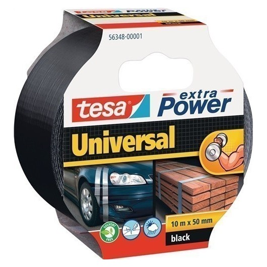 Cinta De Tejido Extra Power 56348 Negra Longitud 10 Mm Ancho