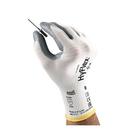 Guante Hyflex 11-800 Tamaño 8 Blanco/Gris En 388 Categoria E