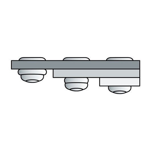 Remache Fij Polygrip 4,0X10Mm C/Red Plana Alum/Acero  500Pz