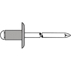 Remache Vastago De Mandril D X L 5 X 10 Mm K14 Alumin 250 Pz