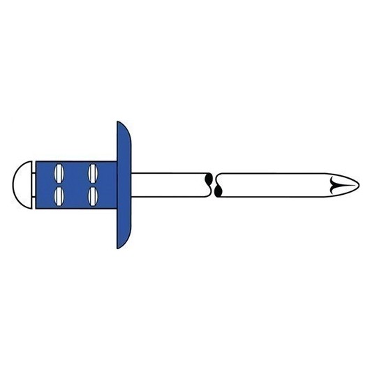Remache Fij Polygrip 4,0X13Mm C/Red Plana Acero 500Pz Gesipa