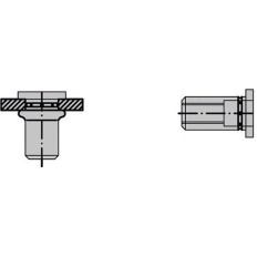 Tuerca Remachable Alum 7X13,5Mm M5 C/Red Plan Polygrip 500Pz