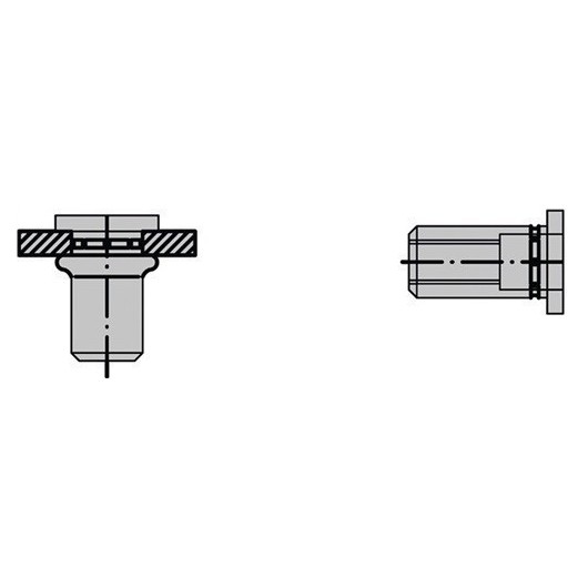 Tuerca Remachable Alum 7X13,5Mm M5 C/Red Plan Polygrip 500Pz