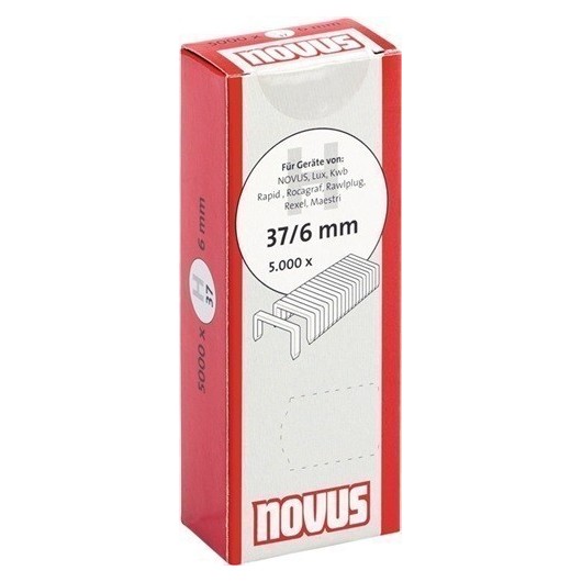 Grapa Alambre Fino H Tipo 37 06Mm Ancho 10,6Mm 5000Pz Novus
