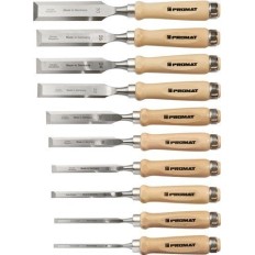 Juego De Formones 6,8,10,12,16,20,22,24,26,30 Mm Mango De Ca
