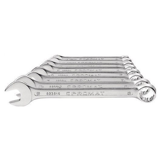Llave Combinada 08-19Mm Bihexagonal Boca 10º Jgo 08Pz Promat