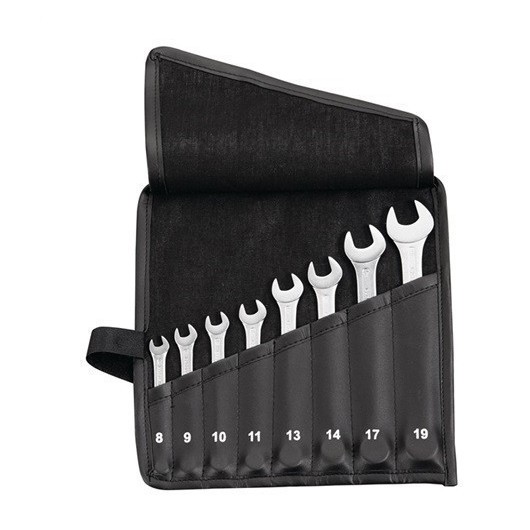 Llave Combinada 08-19Mm Bihexagonal Boca 15º Jgo 08Pz Bolsa