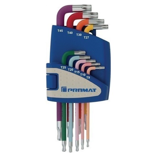 Juego De Llaves Acodadas 9 Uds. T9-T45 Con Codificacion De C