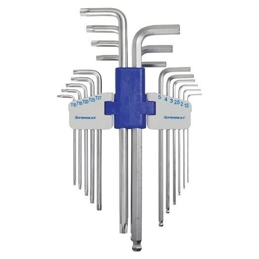 Juego De Llaves Acodadas Universal 18 Uds. Contenedor De Pla