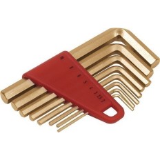 Llave Allen Hexag. 2,0-10Mm Corta Antichispa Pet 8Pz
