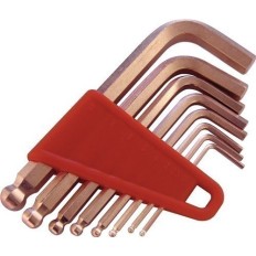 Llave Allen Hexag. 2,0-10Mm Larga Bola Antichispa Pet 8Pz