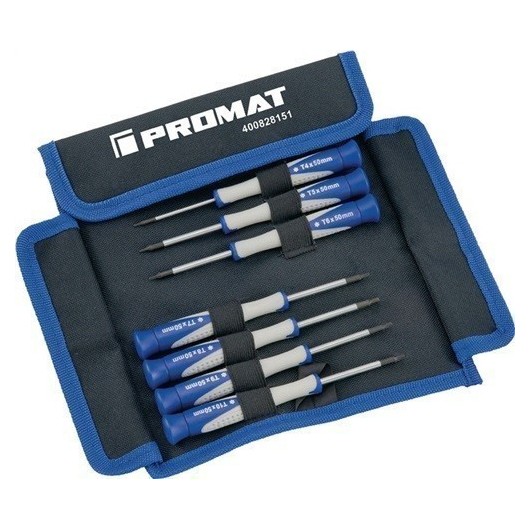 Jgo. Destornilladores Mec. De Precision 7 Uds. Torx Promat