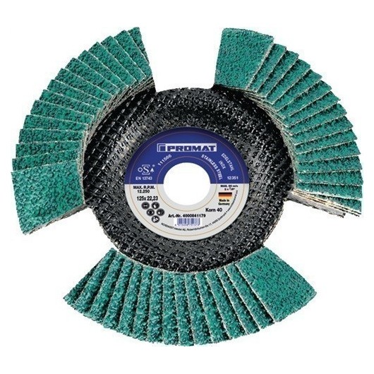 Disco Abrasivo De Laminas Diam. 125 Mm Granulacion 60 Conico