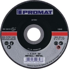 Disco De Desbaste D 115 X Gr 6 Mm Acodado Acero Perforacion