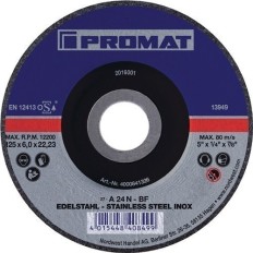 Disco De Desbaste D 125 X Gr 6 Mm Acodado Inox Perforacion 2