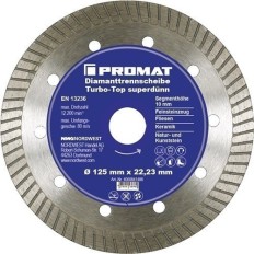 Disco De Corte Diamantado Diam. 125 Mm Perforacion 22,23 Mm