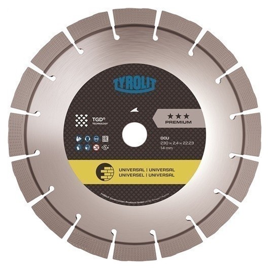 Disco De Corte Diamantado Premium Dcu Diam. 230 Mm Perforaci