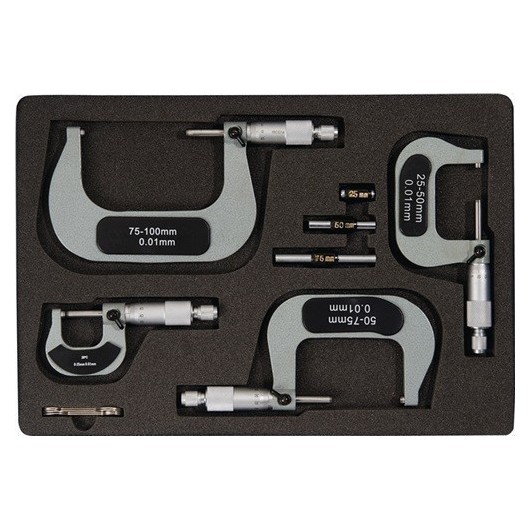 Juego De Micrometros De Exteriores Din 863/1 0-100 Mm Promat
