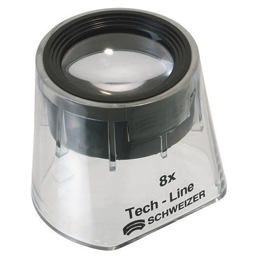 Lupa De Pie Tech-Line Aumento 8X Fix Diam. Lente 30 Mm Schwe