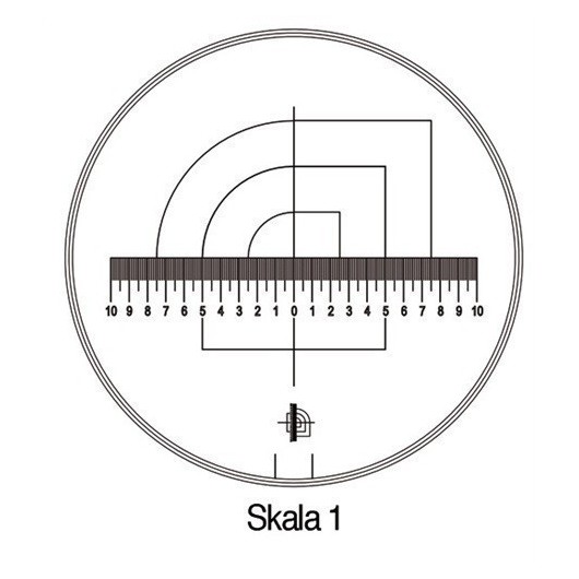 Escala Medicion Lupa Pie Tech-Line Ø25/2,5Mm Duo 1 Schweizer