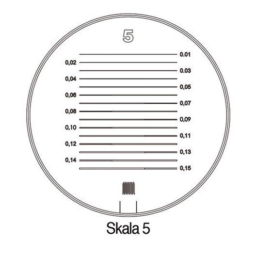 Escala Medicion Lupa Pie Tech-Line Ø25/2,5Mm Duo 5 Schweizer