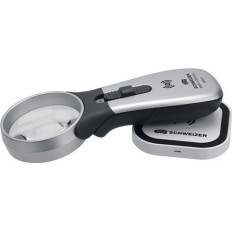 Lupa Manual Iluminada Tech-Line Induccion Aumento 4X Led Dia