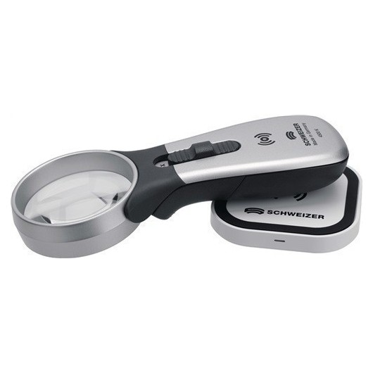 Lupa Manual Iluminada Tech-Line Induccion Aumento 4X Led Dia