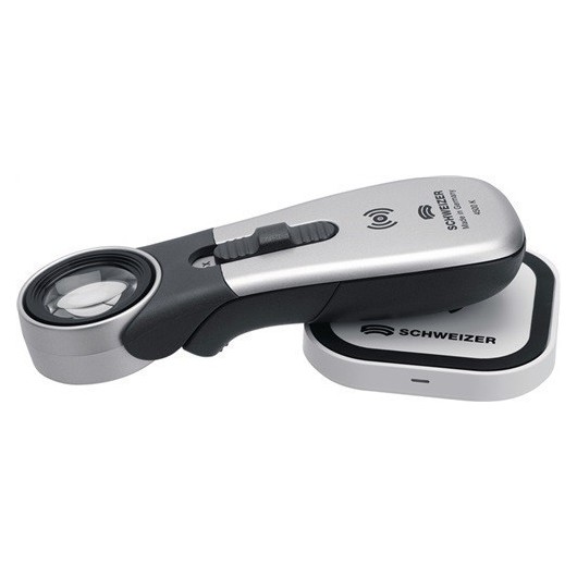 Lupa Manual Iluminada Tech-Line Induccion Aumento 8X Led Dia