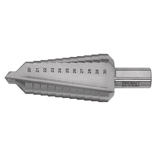 Broca Escalonada area De Perforacion 20-30 Mm Hss Acanalado