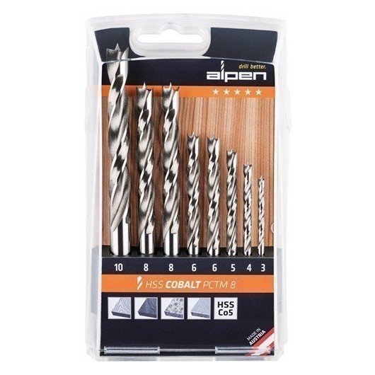 Juego De Brocas Espirales Para Madera Pctm 8 Uds. Diam. 3, 4