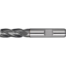 Fresa Frontal Din 844 Tipo N Diam. Nominal 10 Mm Hss-Co8 Tic