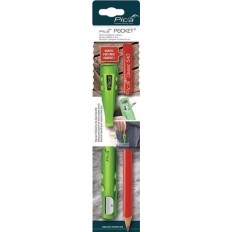 Funda Para Lapiz Pocket C/Sacapuntas+Lapiz Carpintero 540