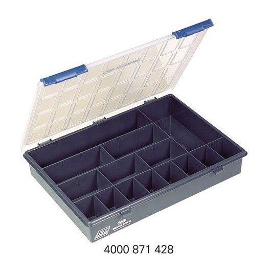 Estuche Clasif 338X261X57Mm 15 Comparti Pp Azul T/Transpare